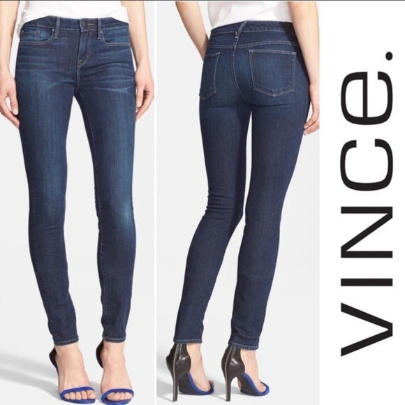 Vince Riley Legging Dark Wash Jean Skinny Size 25 - Picture 1 of 8
